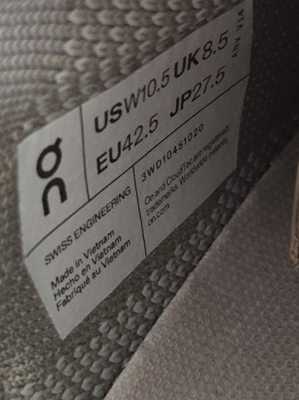 Women's ON Cloudswift 3 Pearl/ Fog Running/Walking Shoe Size 10.5 - Picture 4 of 8